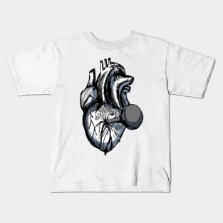 Nailed Through the Heart (Black and White) Kids T-Shirt